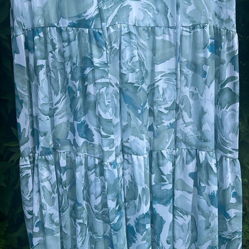 Calvin Klein Light Blue Floral Maxi Dress - Picture 5 of 7